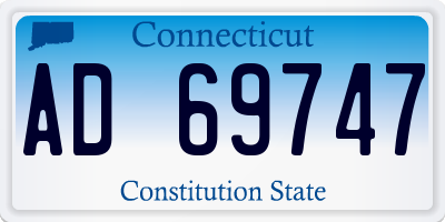 CT license plate AD69747