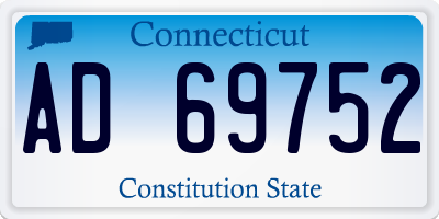 CT license plate AD69752