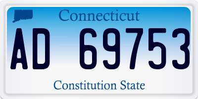 CT license plate AD69753