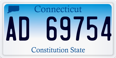 CT license plate AD69754