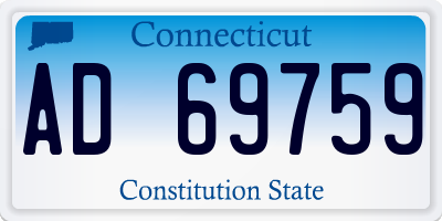 CT license plate AD69759