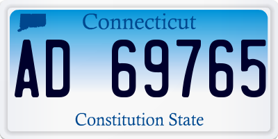 CT license plate AD69765