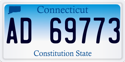 CT license plate AD69773