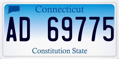CT license plate AD69775
