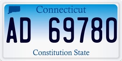 CT license plate AD69780