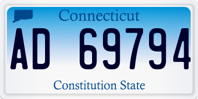 CT license plate AD69794