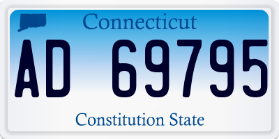 CT license plate AD69795