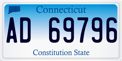 CT license plate AD69796