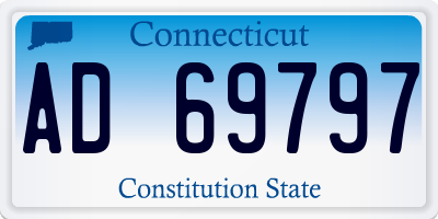 CT license plate AD69797