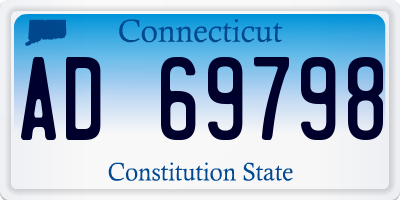 CT license plate AD69798