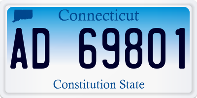 CT license plate AD69801