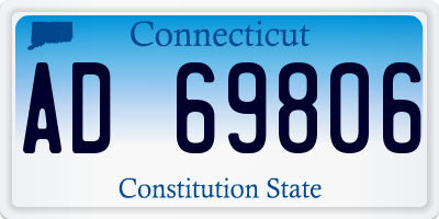 CT license plate AD69806