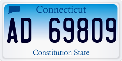 CT license plate AD69809