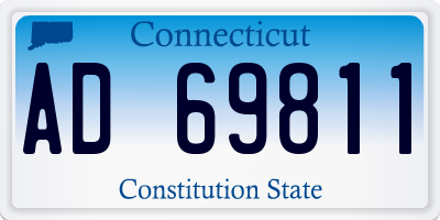 CT license plate AD69811