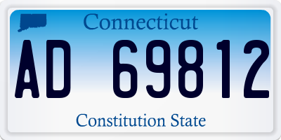 CT license plate AD69812