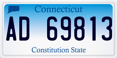 CT license plate AD69813