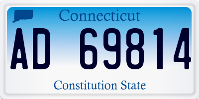 CT license plate AD69814