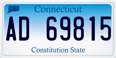 CT license plate AD69815