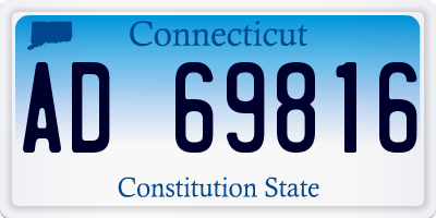 CT license plate AD69816