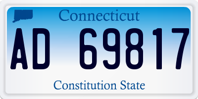 CT license plate AD69817