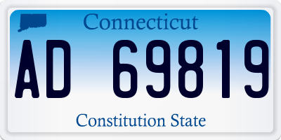 CT license plate AD69819