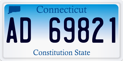 CT license plate AD69821