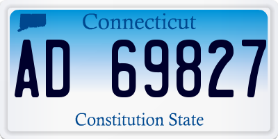 CT license plate AD69827