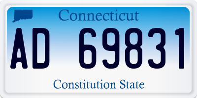 CT license plate AD69831