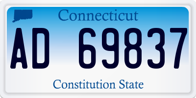 CT license plate AD69837