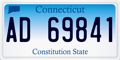 CT license plate AD69841