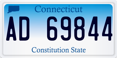 CT license plate AD69844
