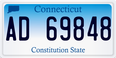 CT license plate AD69848