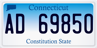 CT license plate AD69850