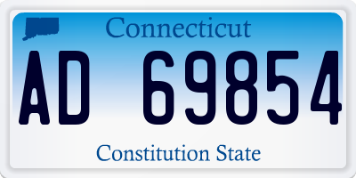 CT license plate AD69854