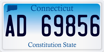CT license plate AD69856