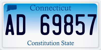 CT license plate AD69857