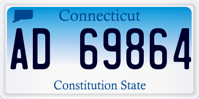 CT license plate AD69864