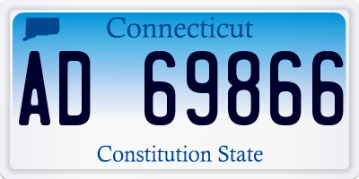 CT license plate AD69866