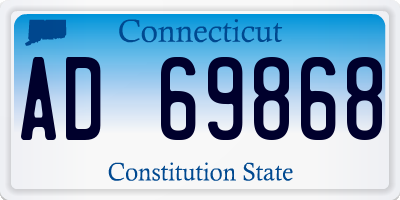 CT license plate AD69868