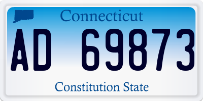 CT license plate AD69873