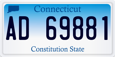 CT license plate AD69881