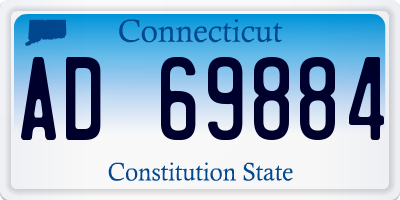 CT license plate AD69884