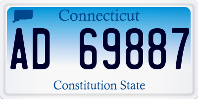CT license plate AD69887
