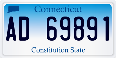 CT license plate AD69891