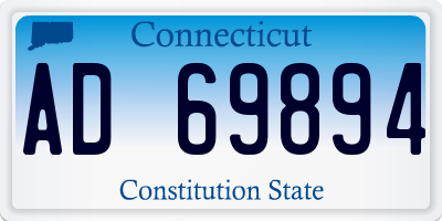 CT license plate AD69894