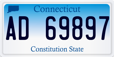 CT license plate AD69897