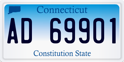 CT license plate AD69901