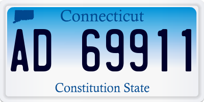 CT license plate AD69911
