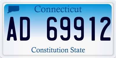 CT license plate AD69912