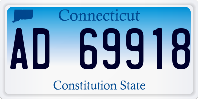 CT license plate AD69918